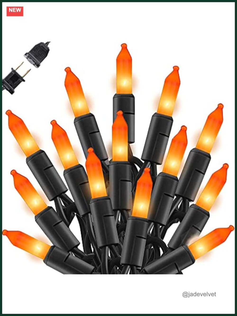 100 Count Orange Halloween Mini String Lights Waterproof Outdoor Indoor Party
